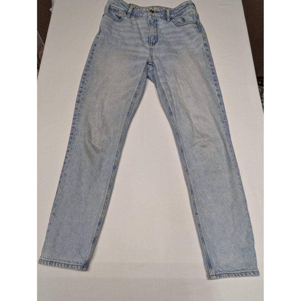 American Eagle Strigid Light Wash High Rise Straight Leg Jeans Womens 0 Short